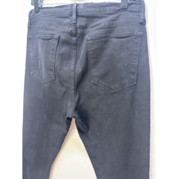 FRAME DENIM BLACK JEANS WOMEN ULTRA HIGH RISE SKINNY Cotton Blend Sz 32 - Picture 10 of 13